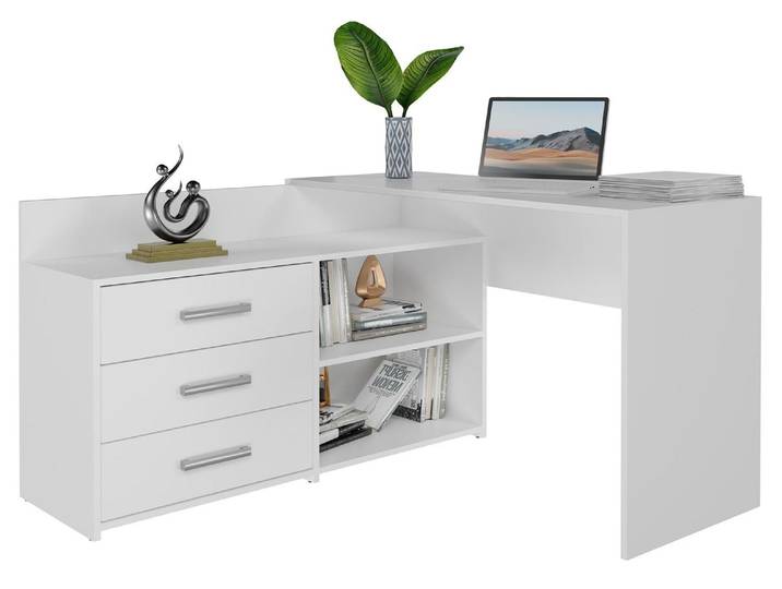 Bureau pour ordinateur Topeshop DANY BIEL KPL Blanc