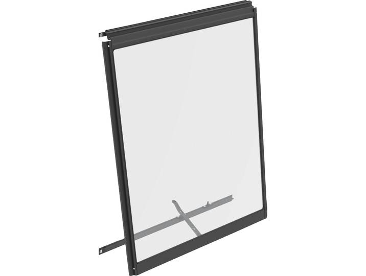 Fenster VITAVIA für Venus, Apollo, Calypso, Freya, Dione u.a. , schwarz, Aluminium, Fenster, Fenster, Gewächshaus-Fenster, Aluminium, mit 3mm ESG-Glas