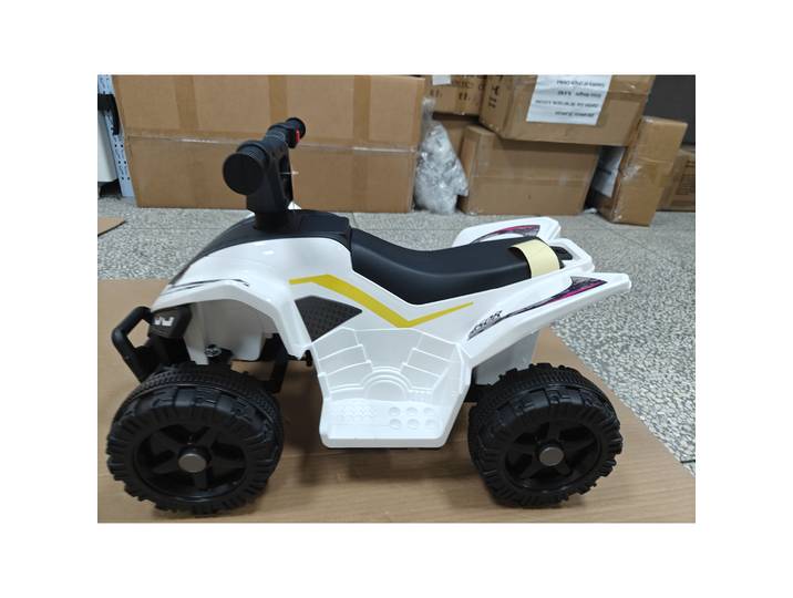 AIYAPLAY Quad Électrique Enfant 6V Lithium Blanc 1,5-2 Ans
