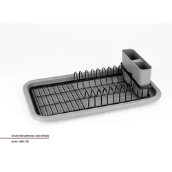 Geschirrabtropfständer JUSTINUS (BHT 24x10x43 cm) - schwarz - BHT 24x10x43 cm