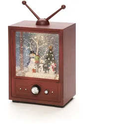 Konstsmide Weihnachtsbeleuchtung  LED Fernseher mit 3 Schneemännern