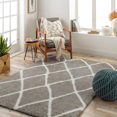 Livabliss Cloudy Transitional Trellis Plush Area Rug