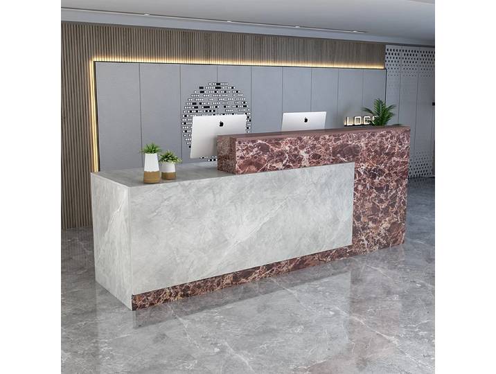 Bureau de réception de Salon moderne, décorations de comptoir, bureaux de réception de beauté, bureau de réception moderne Simple de luxe, meubles commerciaux