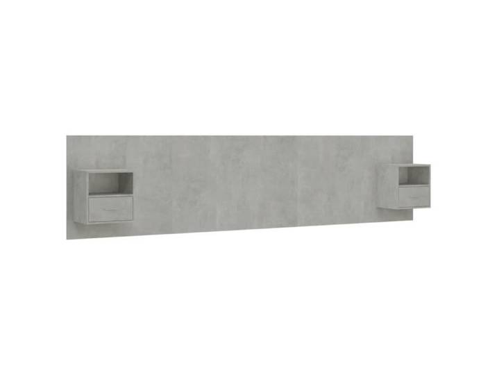 Viesurchoix Tête de lit avec armoires Gris béton Bois d'ingénierie AB3115767 117197