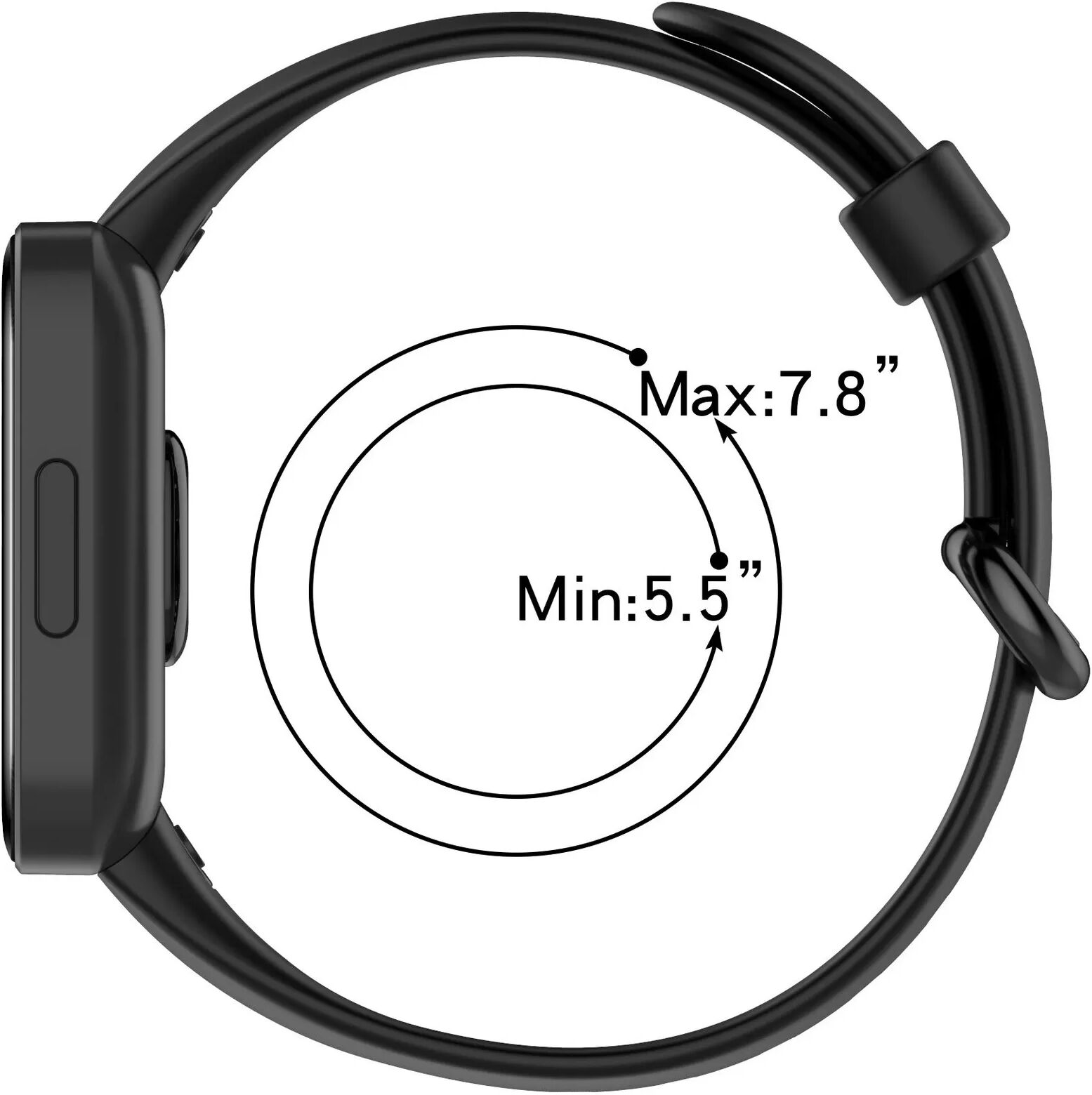 INF Uhrenarmband für Redmi 2/Xiaomi Mi Watch 2 Lite Schwarz