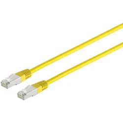 Patchkabel Cat. 5E, SF/UTP, gelb, 1m