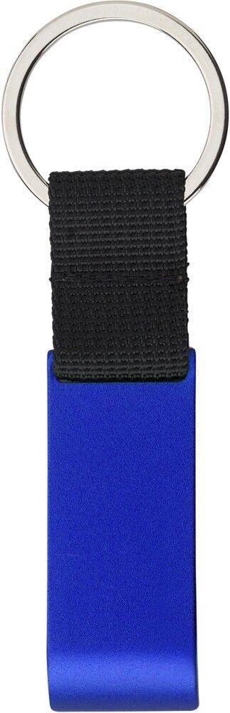 Porte-clés personnalisé en métal décapsuleur Lionel bleu