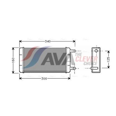 AVA CLEVER CHOICE Wärmetauscher, Innenraumheizung ms6108 für Mercedes PUCH
