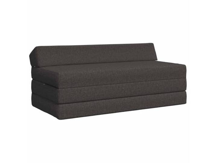 YUTAASU Klappsofa Bett Dunkelgrau 120 x 60 x 49 cm Stoff 100% Polyester, Schaumstofffüllung, abnehmbarer Bezug, kompakt für kleine Räume