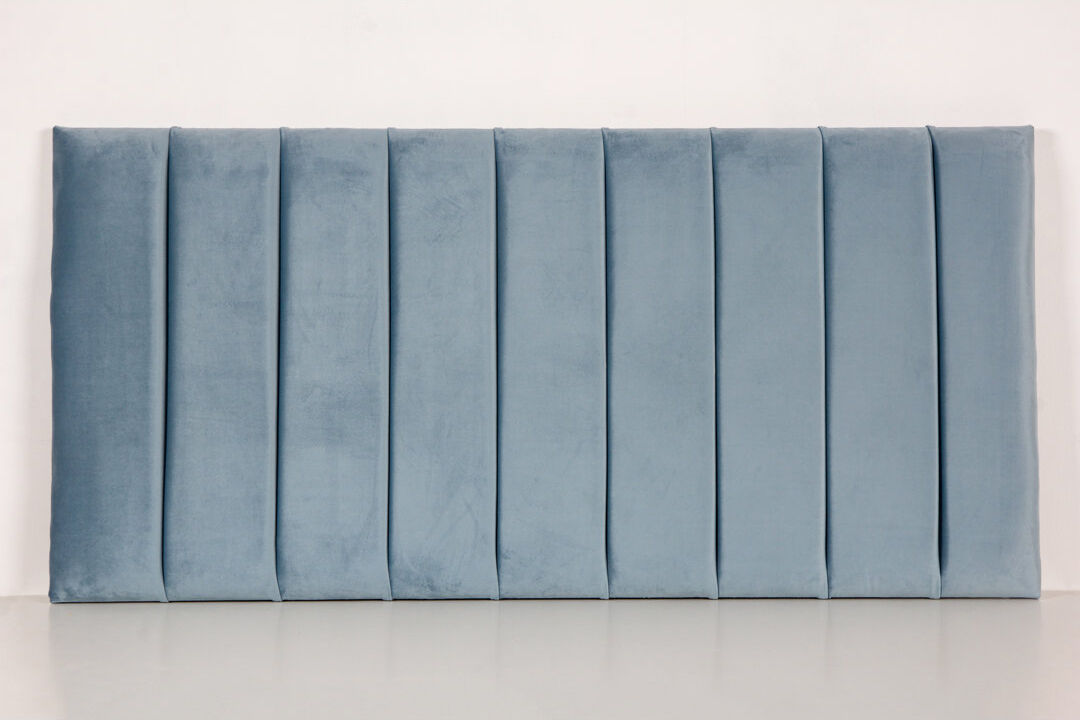 Canora Grey Cramerton Upholstered Velvet Headboard Grey Double (4'6)