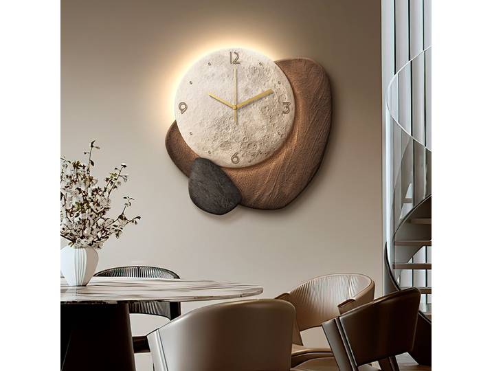 Horloge murale de Restaurant, peinture créative 3D haut de gamme, sensation de salon, horloge murale de table