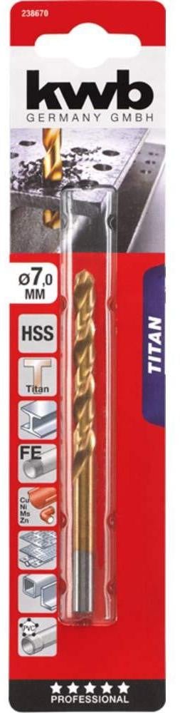 kwb Titan HSS metaalboor, Ø 7 mm