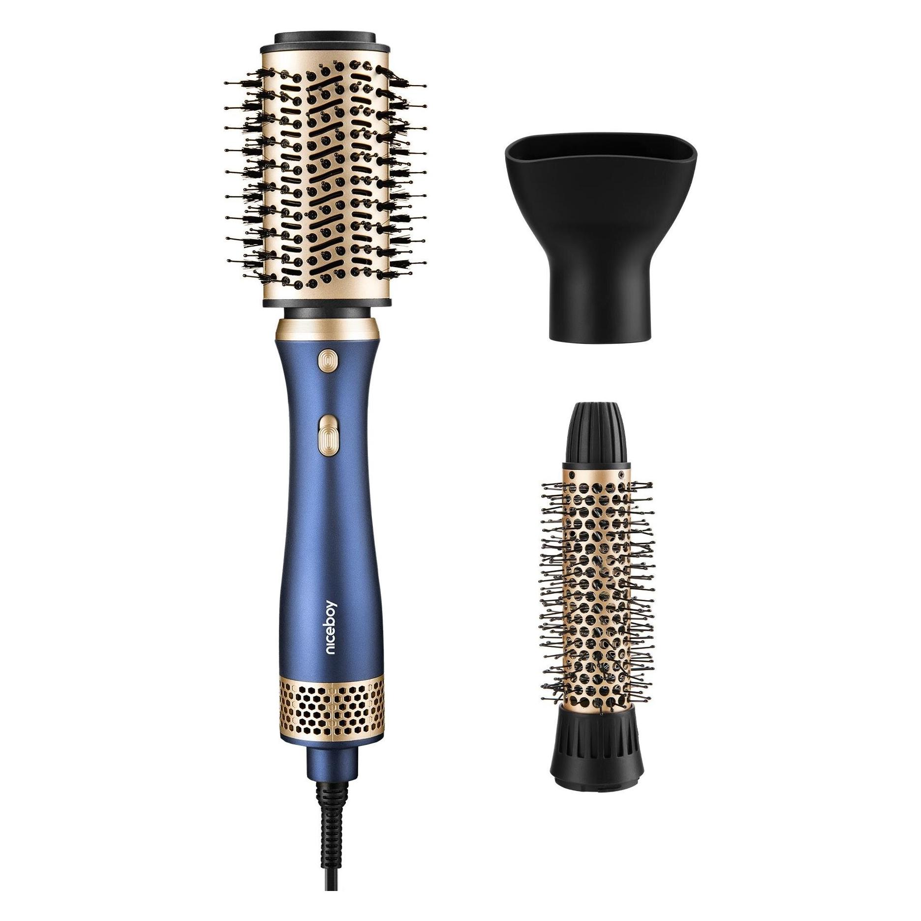Niceboy AirBlow blau / Haartrockner / 700 W / 2 Temperaturen / 3 Aufsätze (700 W) (airblow)