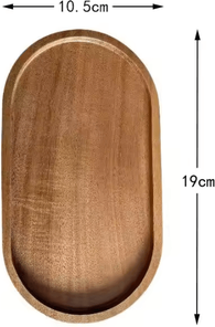 Inspire Curations Wabi Sabi Acacia Wood Serving Tray Acacia Wood Serving Tray Wabi Sabi Wood Platter For Home & Table Decor oval Tray A