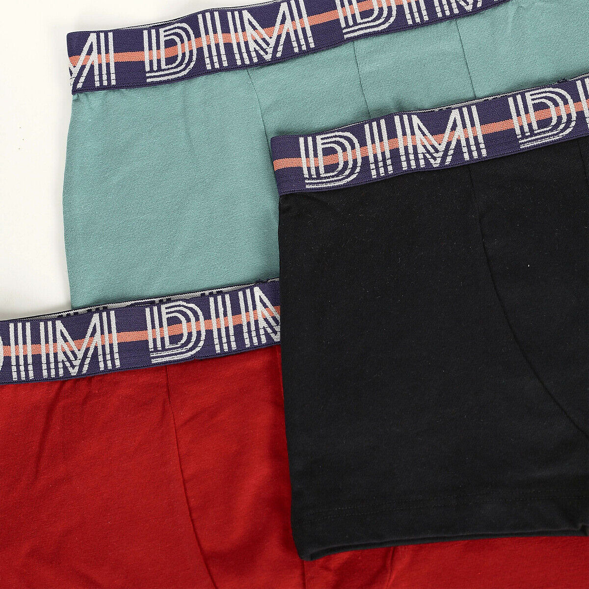 DIM Lot de 3 boxers en coton stretch