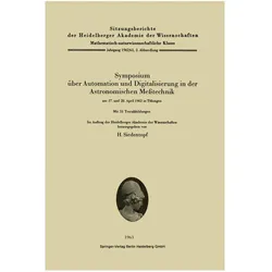 Symposium über Automation und Digitalisierung in der Astronomischen Messtechnik am 27. und 28. April, Fachbücher