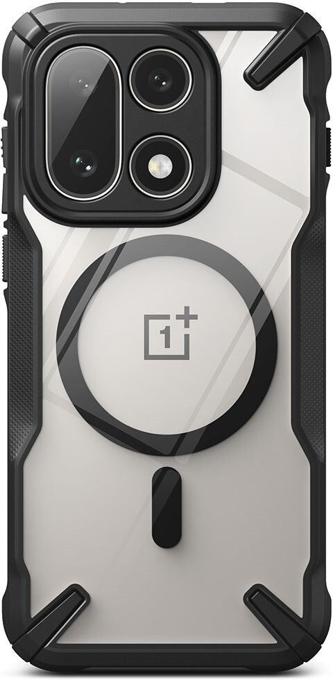 Ringke OnePlus 15 Fusion X Bagside Cover - MagSafe Kompatibel - Sort / Gennemsigtig