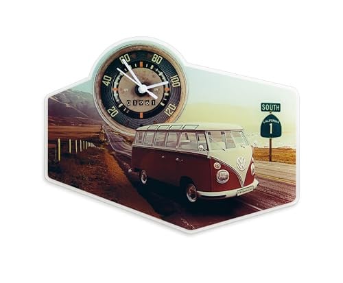 BRISA VW Collection Volkswagen T1 Bulli Wandklok van Acrylglas