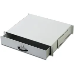 Digitus DN-19 KEY-2U Dokumentenfach, 2 HE, lichtgrau (RAL 7035), Serverschrank Zubehör, Grau