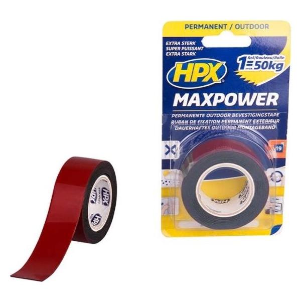 Konjac Sponge HPX max power monteringstape sort, 25mm x 1,5m (OT2502)