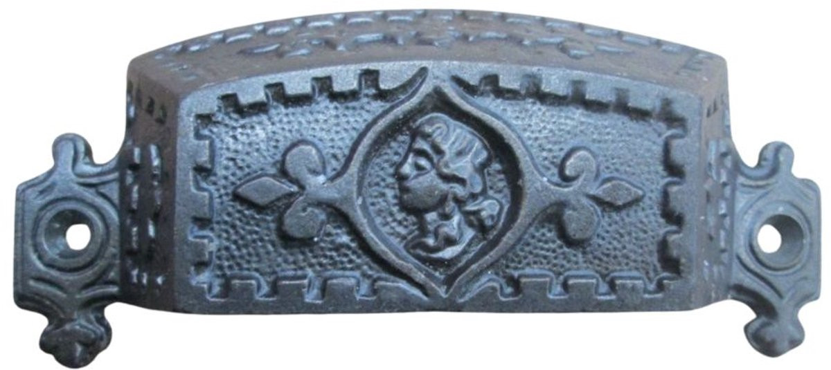 Ironmongery World Edwardian Style Cup Pull Handle Antique Iron