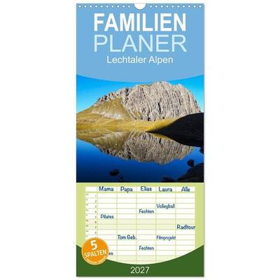 Familienplaner 2027 - Lechtaler Alpen mit 5 Spalten (Wandkalender, 21 x 45 cm) CALVENDO
