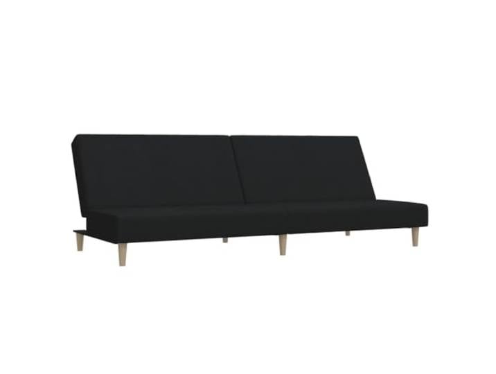 RJPLMFV Schlafsofa, 2-Sitzer, Stoff, ausklappbar, Schwarz Holzrahmen mit klappbarer Rückenlehne, Doppelbett, ideal für Wohnzimmer, Studio