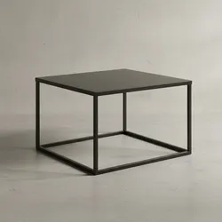 KADIMA DESIGN Quadratischer Couchtisch: Marmor-Optik, Metallgestell, Industrial-Stil, pflegeleicht, verschiedene Farben.