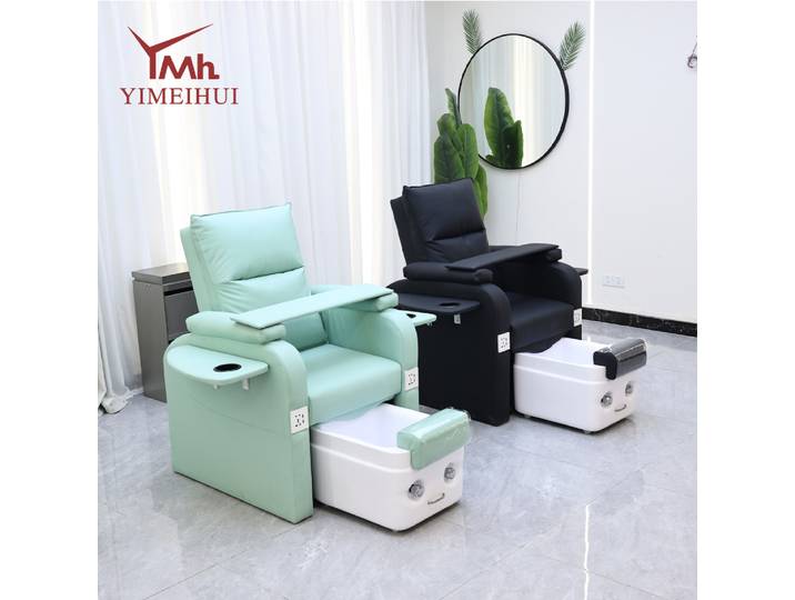 Fauteuils de pédicure et de manucure électriques inclinables avec bain de pieds massant et spa