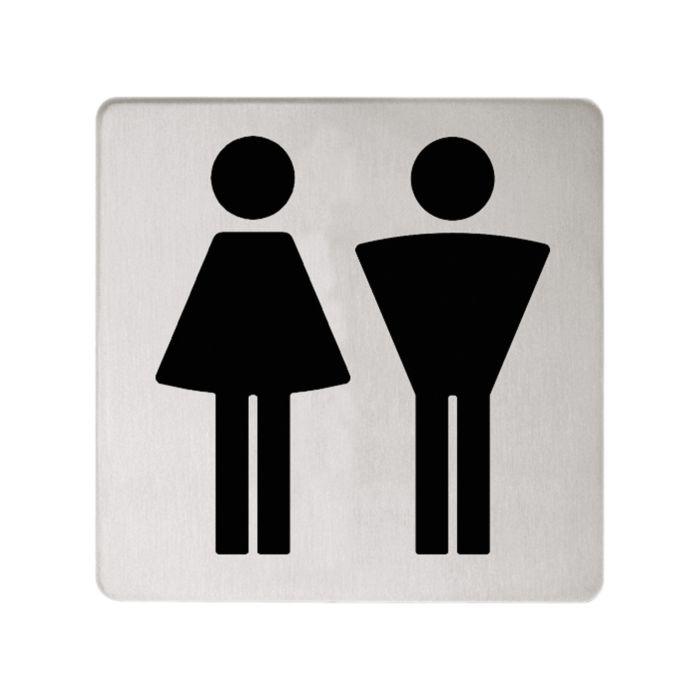 Keuco Türschild Plan 14971070000 Symbol Damen/Herren, Edelstahl