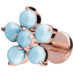 Titan Labret mit Innengewinde BLUME + SYNTHETISCHE TÜRKISE