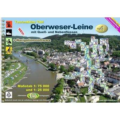 TourenAtlas TA4 Oberweser-Leine, Karte von Erhard Jübermann, Jübermann, E, 978-3-929540-78-9