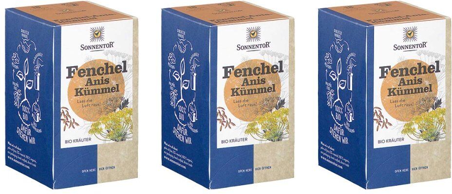 SONNENTOR Fenchel Anis Kümmel Kräutertee 3x18stk