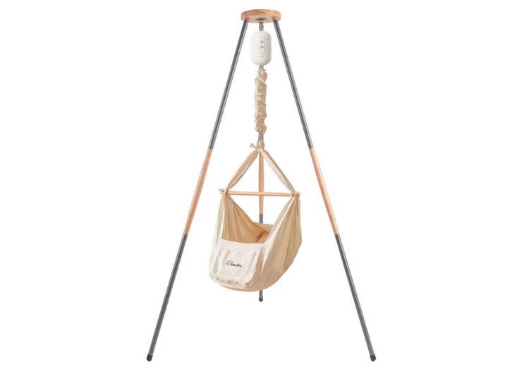 Swollie Federwiege, Beige, 120x194x120 cm, wendbar, atmungsaktiv,Feder mit Sicherheitsseil, Babymöbel & Kindermöbel, Babyzimmer, Babybetten, Stubenwagen & Babywiegen