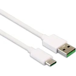 Oppo DL129 Datenkabel USB Typ C USB 3.1 Flash Charge, 1.00m, für Oppo Find X, R17, R17 Pro, weiß
