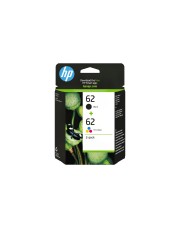 HP 62 Twin Pack 2er-Pack Schwarz Tricolor Original Tintenpatrone 200 Seiten (N9J71AE)