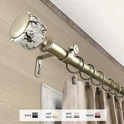 InStyleDesign Genesis 1 inch Diameter Adjustable Curtain Rod