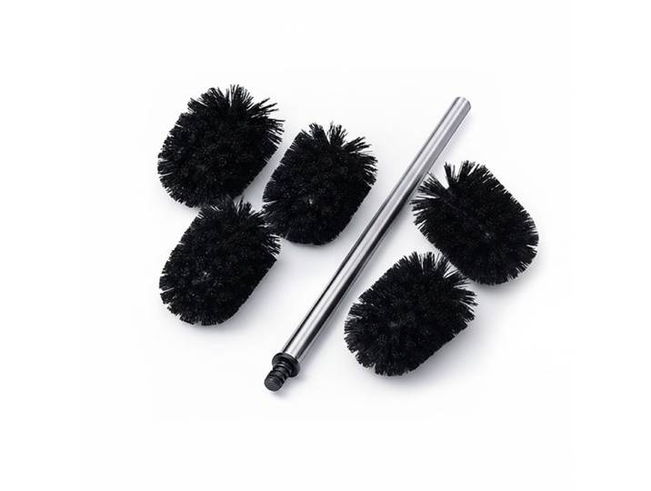 Relaxdays 2x WC Bürste mit D 8 cm, schwarz