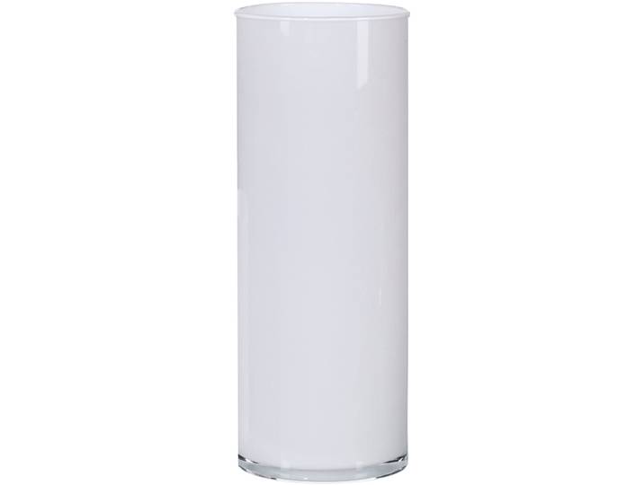 Tischvase CREATIV HOME Blumenvase aus Glas , weiss (weiß), H:40cm Ø:15cm, Glas, Vasen, Tischvase, zylindrische Form, Höhe ca. 40 cm