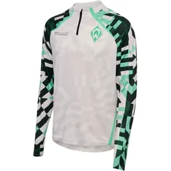 hummel SV Werder Bremen Warm Up 1/2-Zip Sweatshirt 1240 - nimbus cloud wo sponsor L