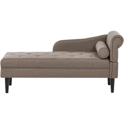 CHAISELONGUE-RECHTSSEITIGE Stoff Taupe Yvoire