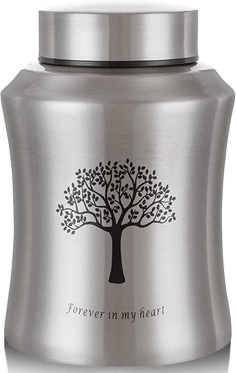 Professionele Zilveren Begrafenis Urn voor Menselijk As of Huisdieren - 1500 ml
