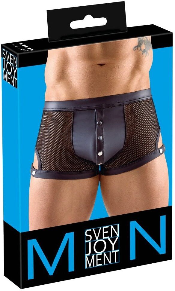 Svenjoyment Boxer en résille noire avec détails ajustables