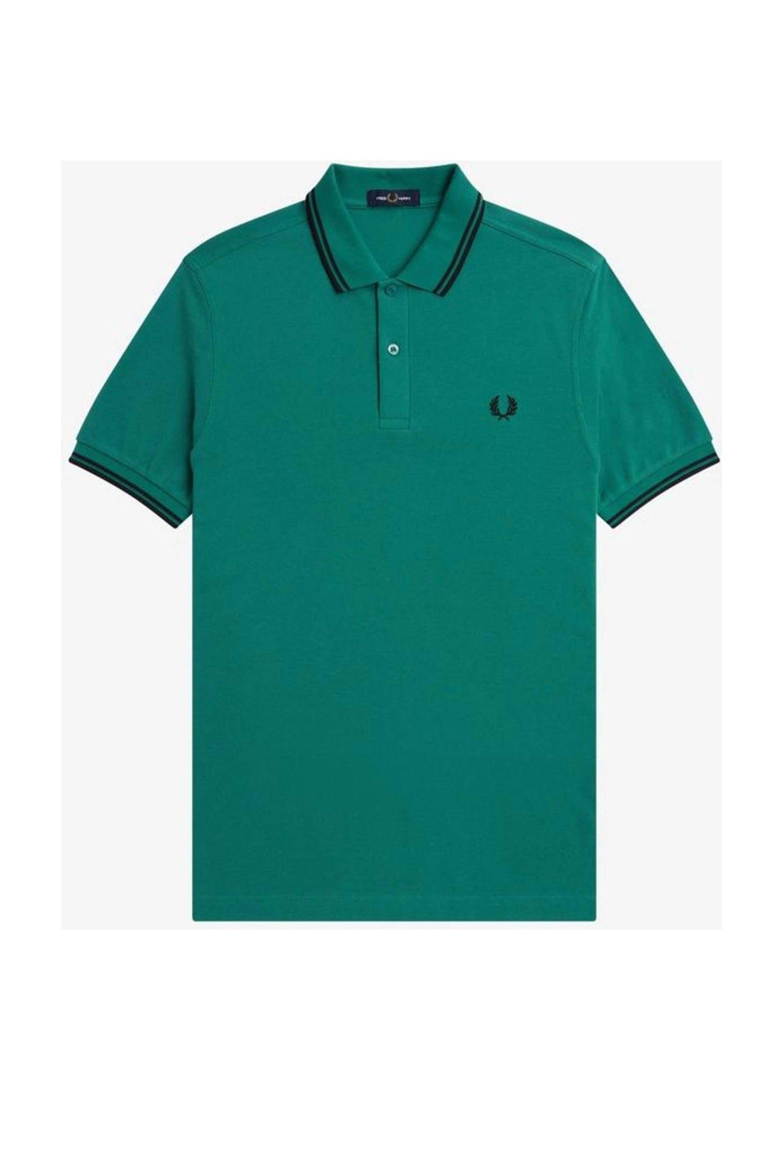 Fred Perry regular fit polo met logo groen