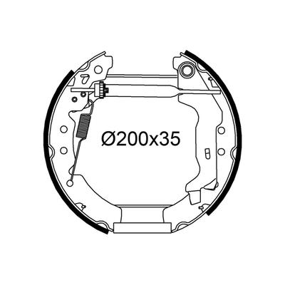 VALEO Bremsbackensatz 554958 Hinterachse