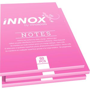 Innox Haftnotizen 32101484, pink, 210 x 148mm, elektrostatisch klebend, 3x 50 Blatt