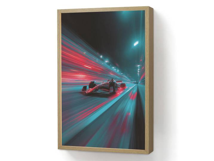 OnlyWow Wandleuchte MIT Akku Rennwagen - Rot - Geschwindigkeit 40x60 cm, Türkis, Rechteckig, LED integrated, 40x60x8 cm, Lampen & Leuchten, Innenbeleuchtung, Wandleuchten