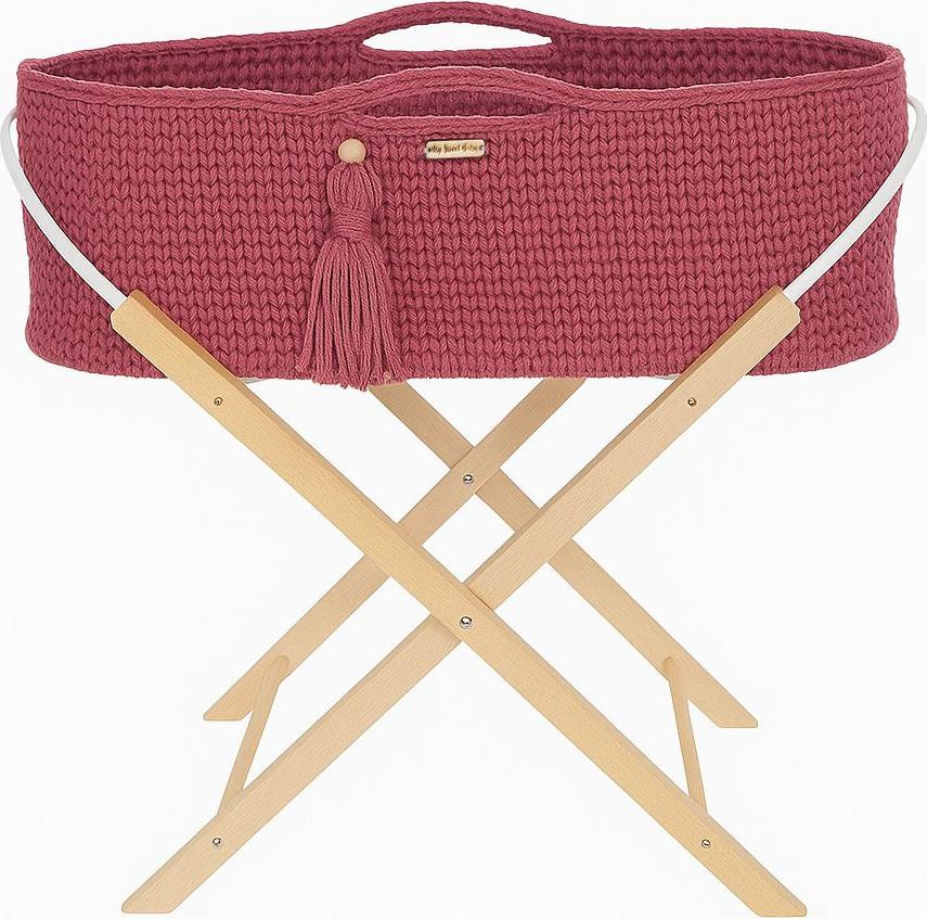 My Sweet Baby BOHO handgemaakt babybed met standaard en bloemmotief