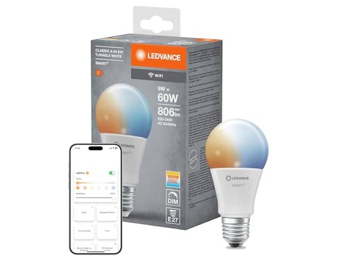LEDVANCE SMART+ WIFI LED lamp, white frosted look, 9W, 806lm
