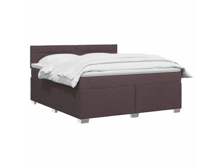 vidaXL Boxspringbett mit Matratze Dunkelbraun 160 x 200 cm Stoff
